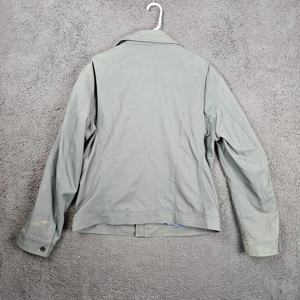 Banana Republic Mens Harrington Jacket Large Sage Green Full Zip Utility Coat‎